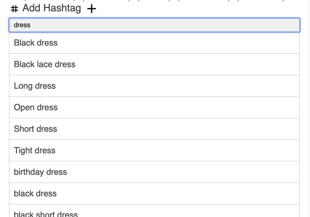 auto suggest hashtags as you type